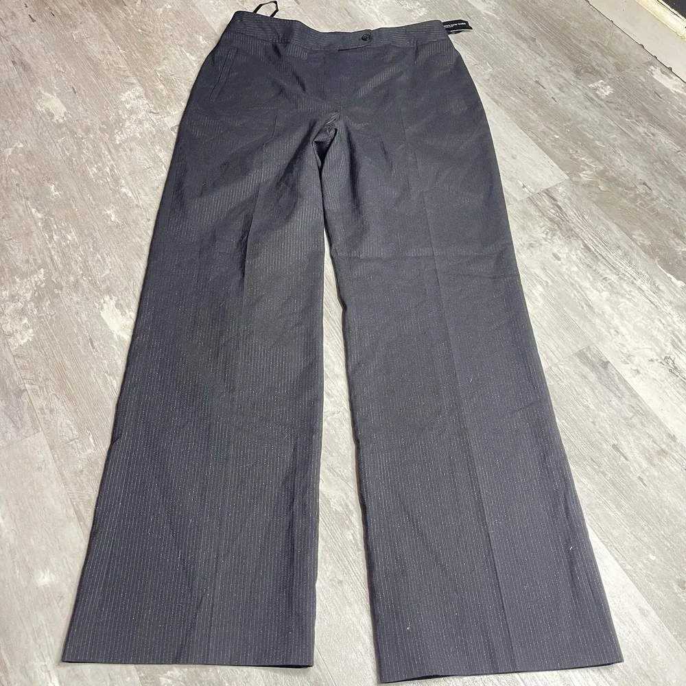 Jones New York dress pants womens size‎ 12 straight black Stretch Z-275